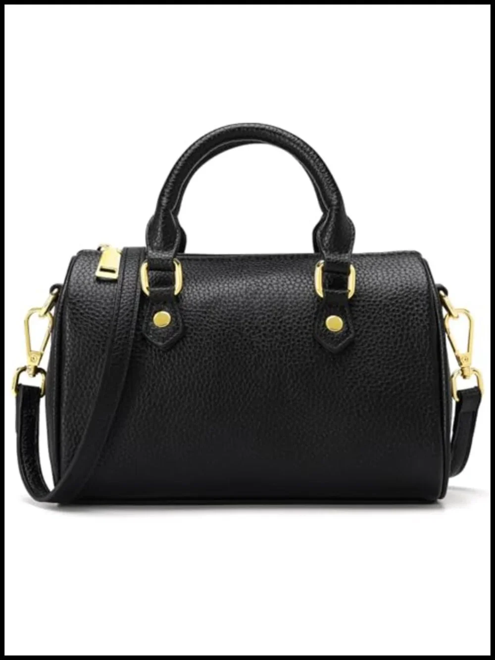 Quilted Faux Leather Crossbody Handbag Women Vegan Purse Satchel Top Handle